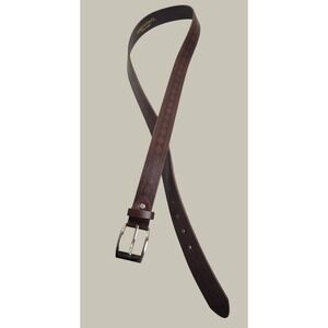 Gold Coast Belt Men 42 Western Cowboy Embossed Diamond Stitch Farmhouse Brown